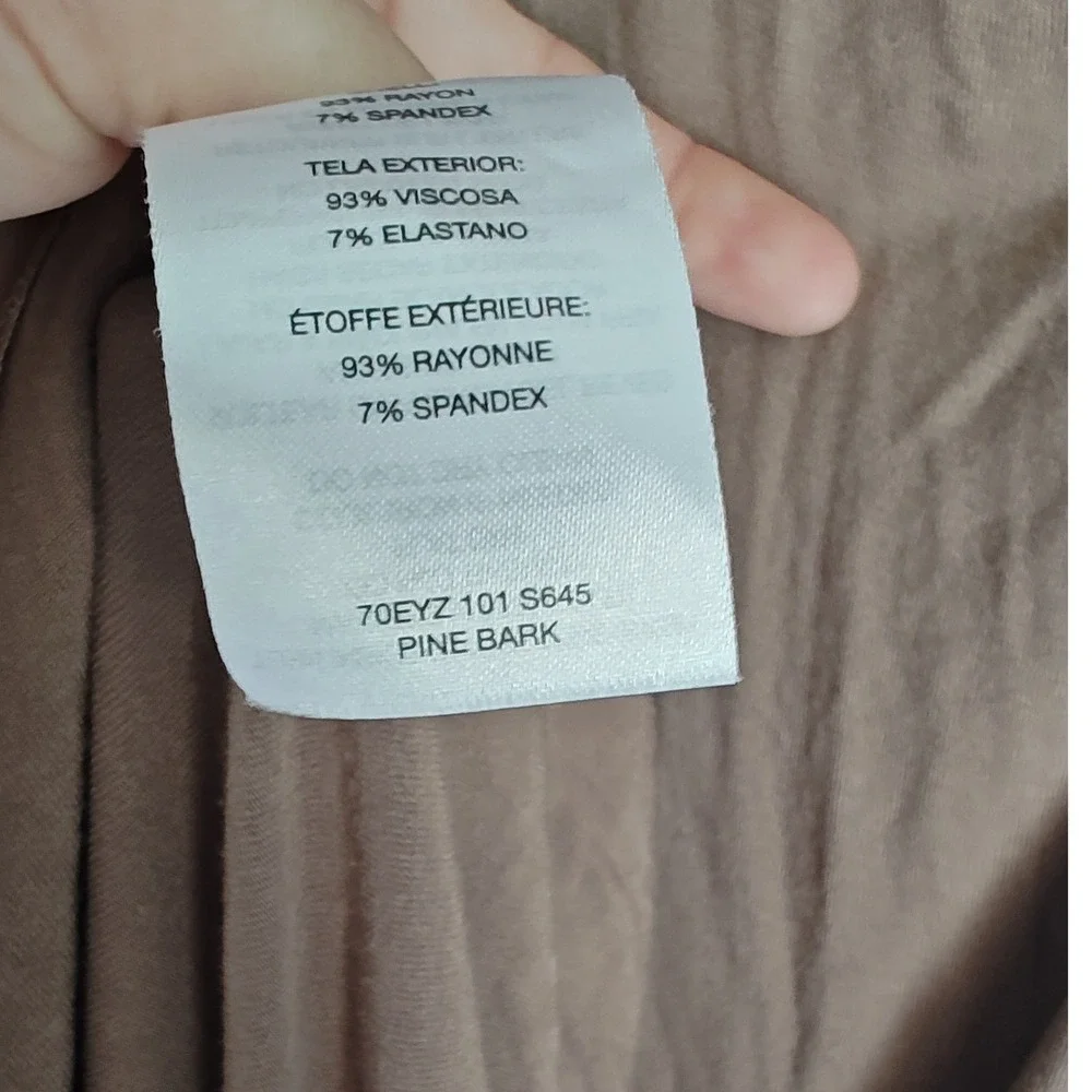 Bebe Maxi Dress Racerback Bling Brown Pine Bark Crystal Logo Large Knit - Picture 8 of 8